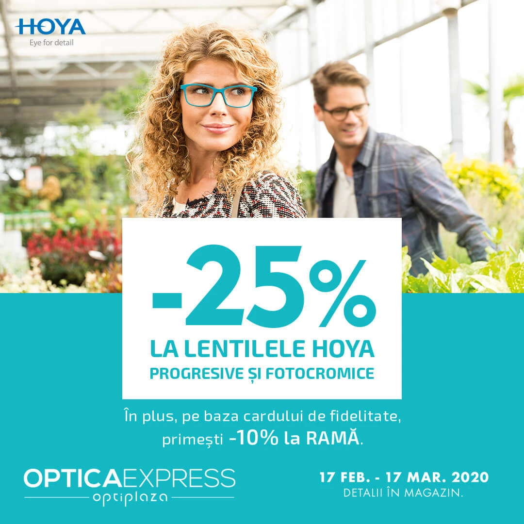 Reduceri de 25% la Optica Express